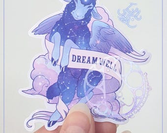Dream Well Celestial Sheep Vinyl Sticker Waterproof