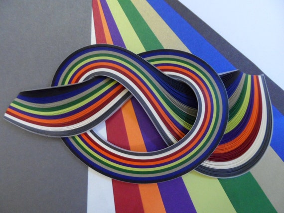 Quilling Paper, Assorted Strips in 2mm, 3mm, 5mm and 10mm widths, 450mm long