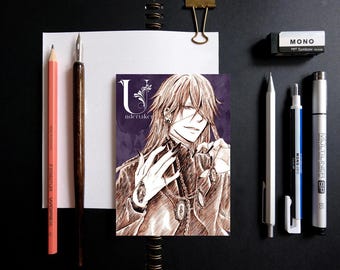 Undertaker Black Butler Sketch Anime Postcard v2