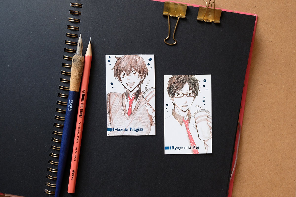 Nagisa Hazuki / Rei Ryugazaki Free! Iwatobi Swim Club Sketch Anime Bookmark Card (Uniform Ver.)
