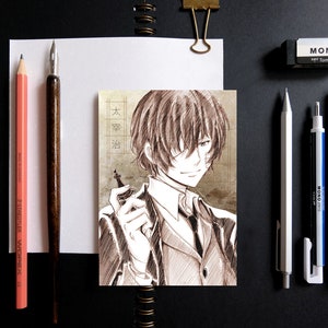 Dazai Sketch Anime Postkarte