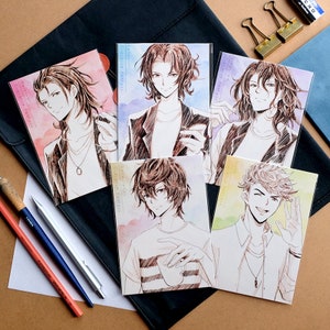 Cartão postal de anime de esboço de fantasia de Percival / Lancelot / Siegfried / Sandalphon / Vane Granblue