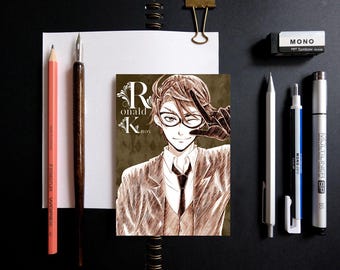 Kuroshitsuji Black Butler Sketch Anime Postcard v2 - Ronald Knox