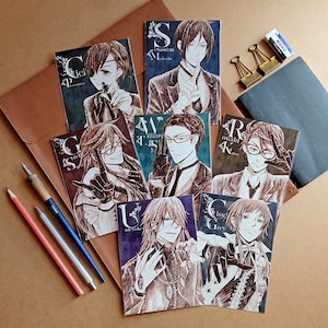 Conjunto de postales del anime Black Butler: Sebastian, Ciel, Undertaker