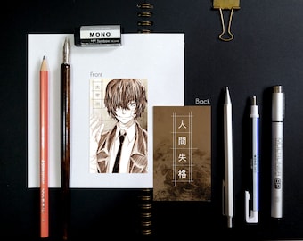 Sketch Anime Bookmark Card