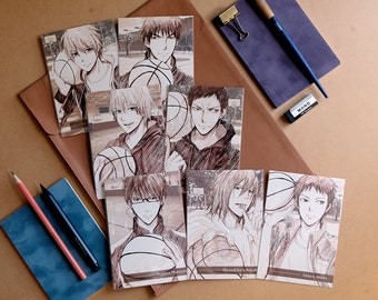 Cartolina anime con schizzo di Kuroko No Basket