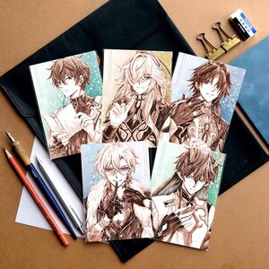 Dan Heng Jing Yuan Blade Aventurina Imbibitor Lunae Yinyue Honkai: Cartão Postal Star Rail A6 Impressão Artística