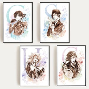 Black Butler Kuroshitsuji Sketch Anime Poster Wall Art