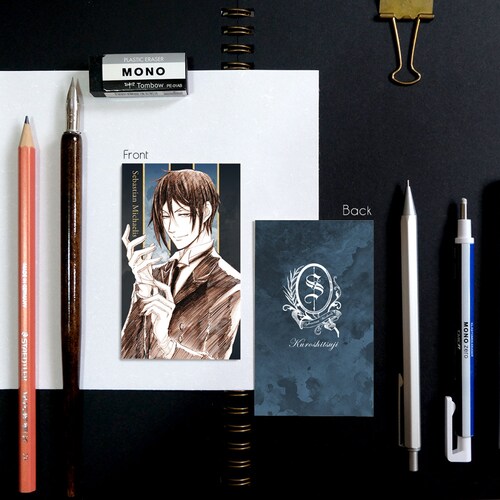 Kuroshitsuji Black Butler Sketch Anime Postcard Sebastian | Etsy