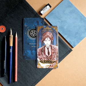 Black Butler Sebastian Michaelis Ticket Lesezeichen Foliendruck Stil