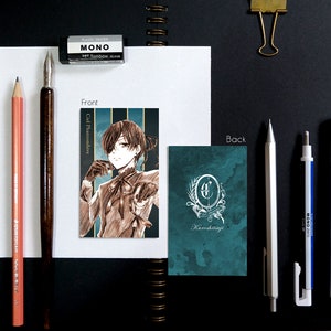 Carta segnalibro anime con schizzo di Kuroshitsuji Black Butler ver 2 - Ciel Phantomhive