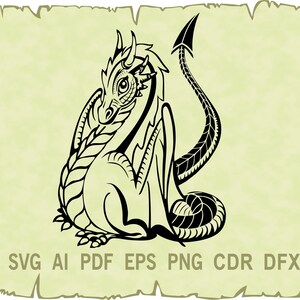 Dragon vector , Dragon svg , Dragon clipart , Dragon cut file , SVG files for Cricut , glowforge , CDR , Pdf , Ai , Png , Eps , Svg , Dxf
