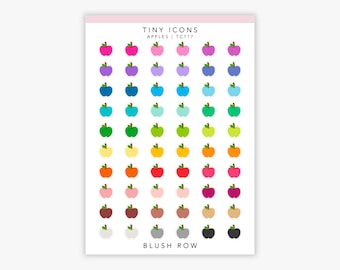Apple Icon Planner Stickers | Food & Health Stickers | Micro Apple Stickers