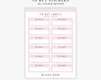 To Buy Planner Stickers | Quarter Box Labels | Minimal Planner Stickers