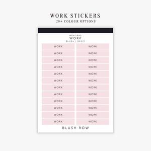 Work Header Stickers | Work Planner Stickers | Minimal Planner Stickers