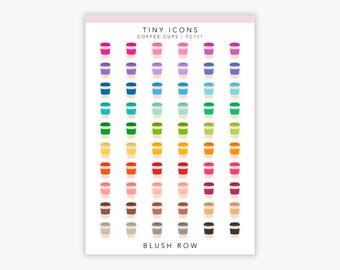 Coffee Cup Planner Stickers | Café & Coffee Stickers | Micro Coffee Stickers