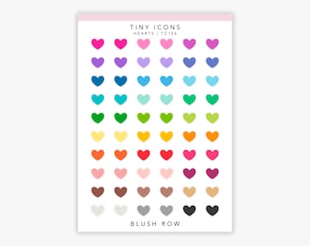 Heart Icon Planner Stickers | Love & Self-Care Stickers | Micro Heart Stickers