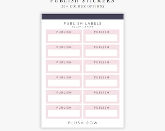 Publish Planner Stickers | Quarter Box Labels | Minimal Planner Stickers