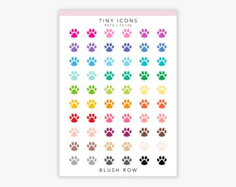 Paw Print Planner Stickers | Pet & Animal Stickers | Micro Paw Stickers