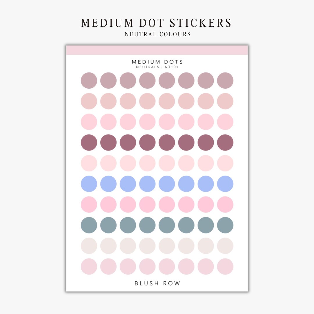 Neutral Circle Medium Dot Planner Stickers | Neutral Circle Stickers | Minimal Planner ...