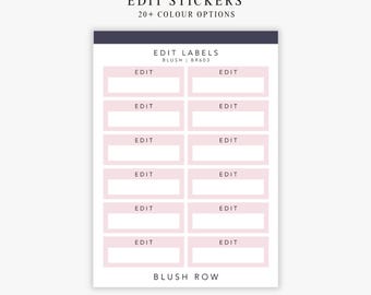 Edit Planner Stickers | Quarter Box Labels | Minimal Planner Stickers