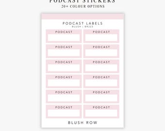 Podcast Planner Stickers | Quarter Box Labels | Minimal Planner Stickers