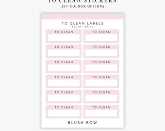 To Clean Planner Stickers | Quarter Box Labels | Minimal Planner Stickers