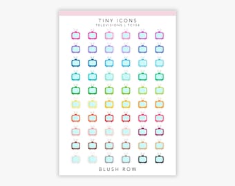 Television Icon Planner Stickers | Icon Planner Stickers | Micro TV Stickers