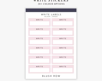 Write Planner Stickers | Quarter Box Labels | Minimal Planner Stickers