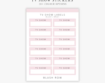 TV Show Planner Stickers | Quarter Box Labels | Minimal Planner Stickers