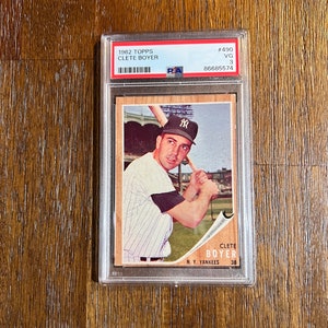 1962 Tarjeta Topps Clete Boyer calificada VG 3