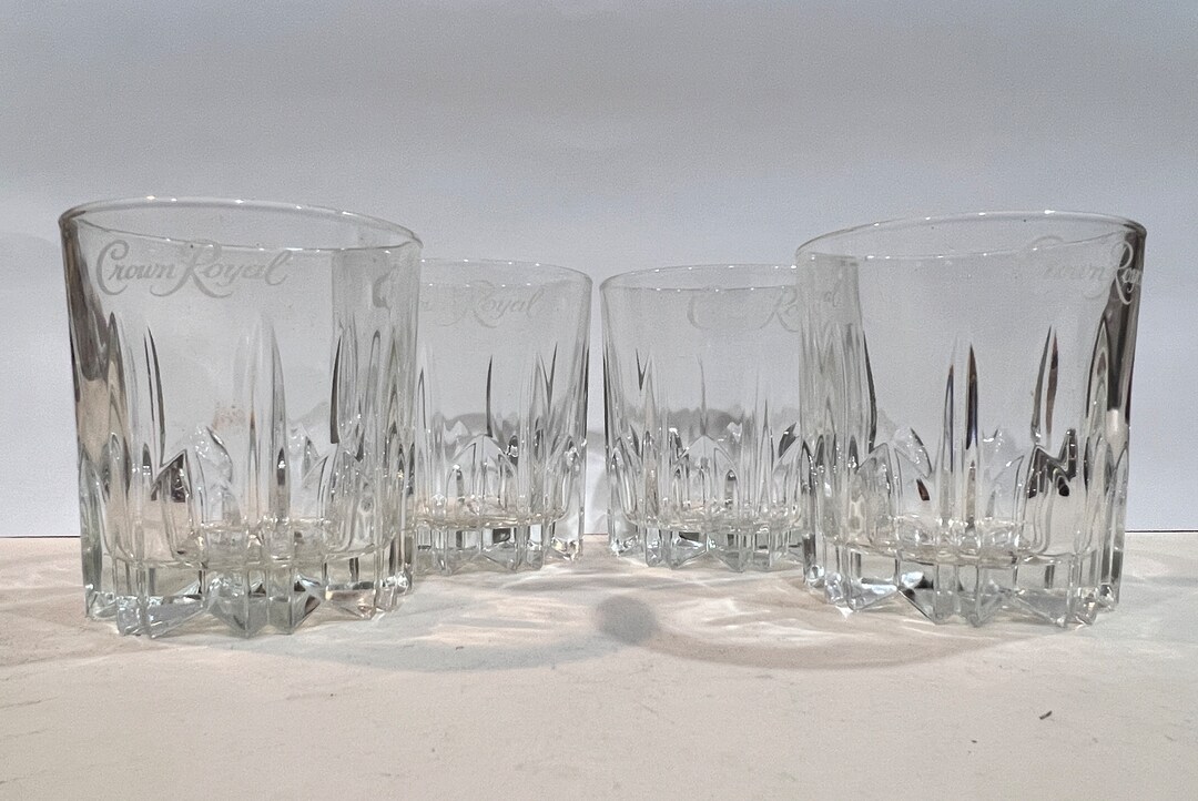 4 Crown Royal Glasses Etsy