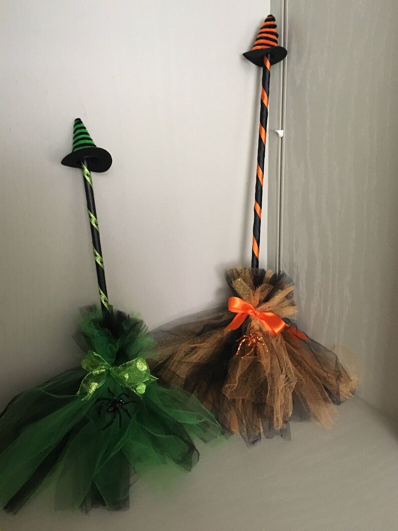 Tulle Witch Broom Halloween Costume Halloween Fun Witches Etsy