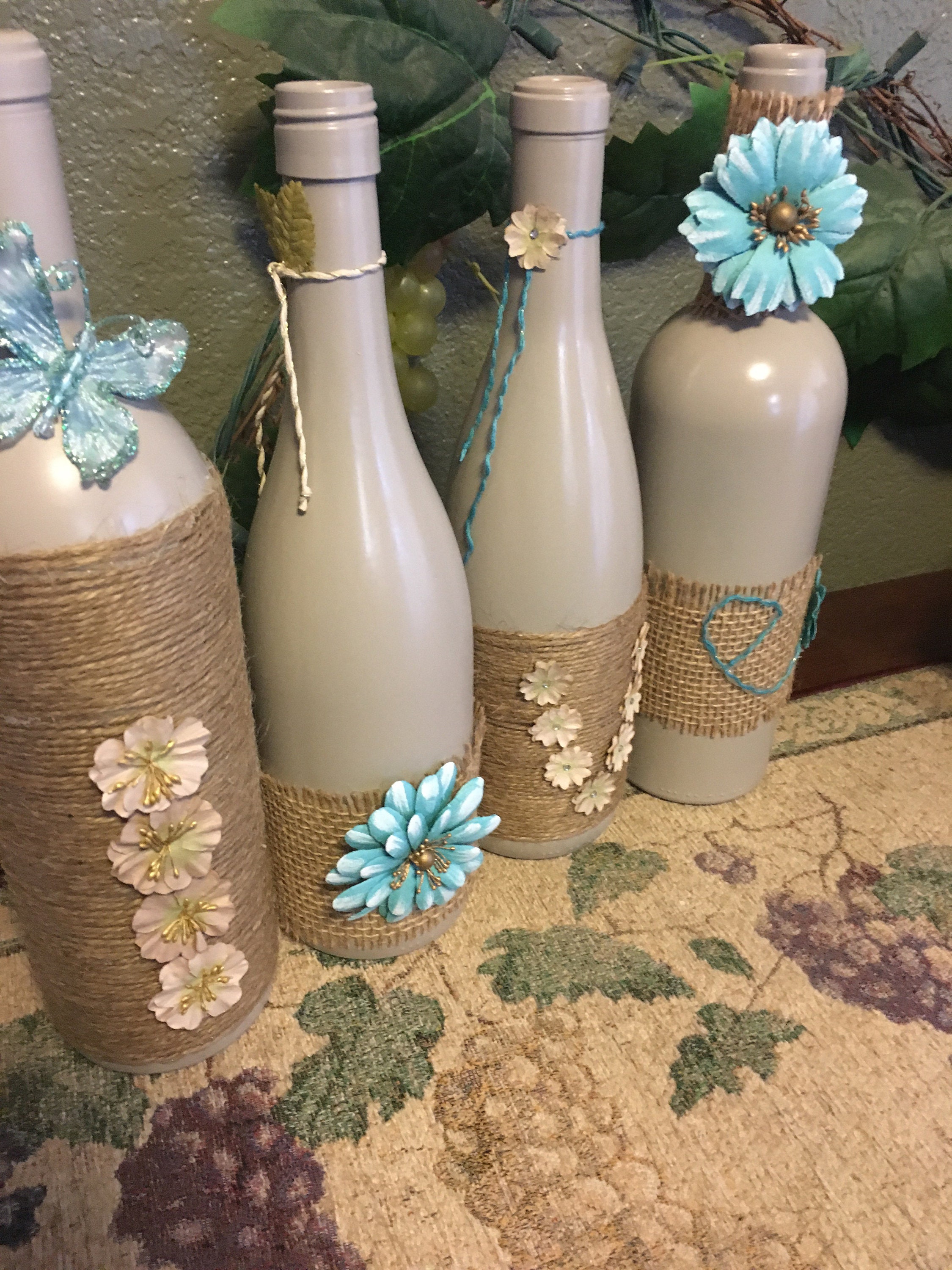 Decorative wine bottles LOVE wine bottles wedding gift Etsy