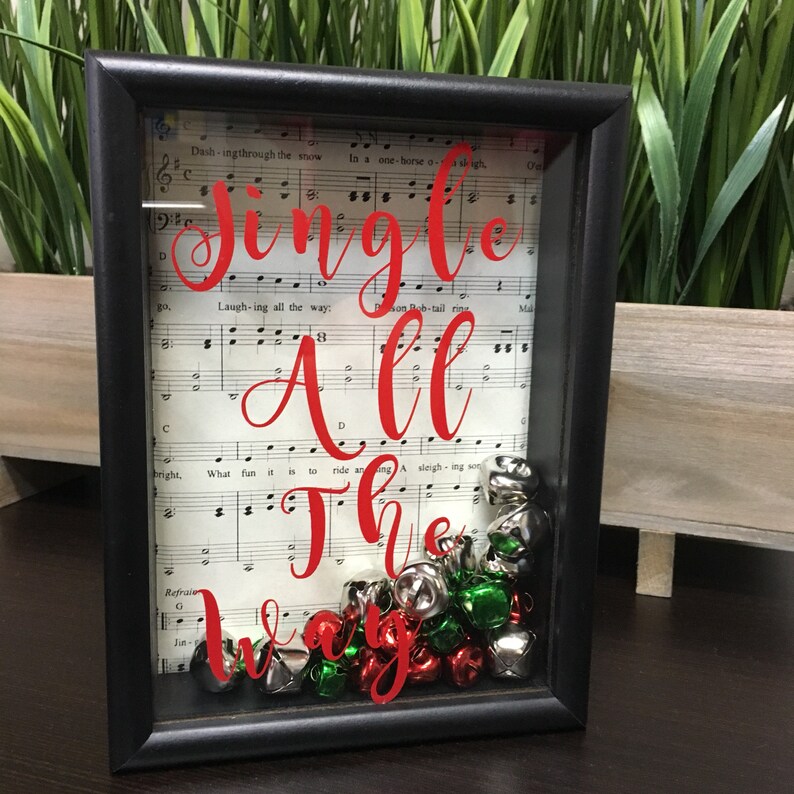 Jingle All The Way Shadow box Frame Christmas Decor Gift