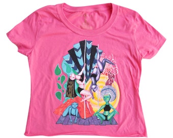 Rainbow Dancers Pole Dance Crop Baby Tee T-Shirt Top