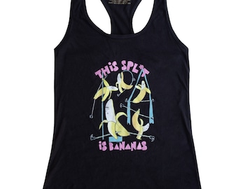 Banana Splits Pole Dancing Dance Illustrated Racerback Tank Top Aerialist Aerial