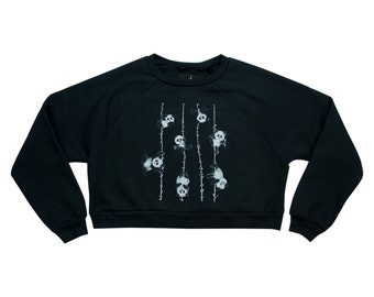 Poling Pandas Sudadera de lana recortada Pole Dance Aerial Circus Impresión de ilustración original