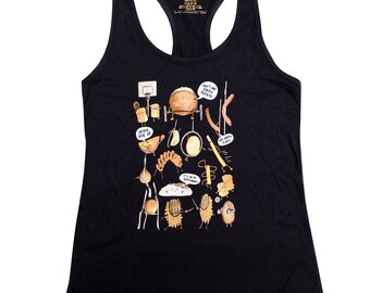 Patatas Racerback Tank Top Pole Dance Aerial Lyra Hoop Silks Sports Workout Fitness Ilustración original