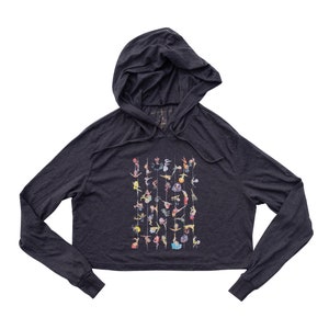 Pole Dancing Dance Illustrated Cropped Hoodie Light Weight | Off Duty Poler