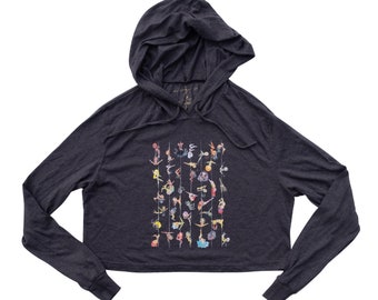 Pole Dancing Dance Illustrated Cropped Hoodie Light Weight | Off Duty Poler