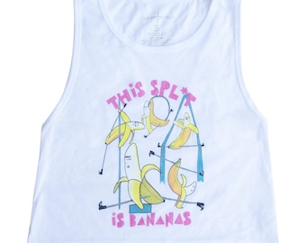 Banana Splits Pole Dancing Dance Illustrated Crop Top Cropped Tank Aerialist Aerial Flexibility