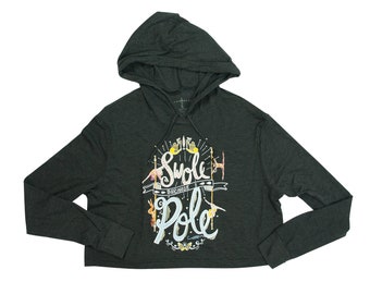 Pole Dance Sudadera con capucha recortada // Swole Because I Pole