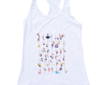 Pole Dancing Dance Illustrated Racerback Tank Top | Off Duty Poler