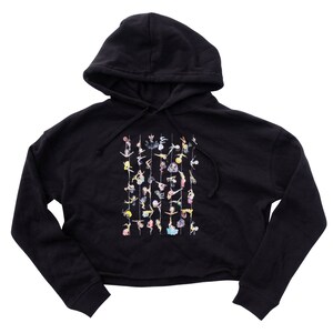 Pole Dancing Dance Illustrated Cropped Fleece Hoodie | Off Duty Poler