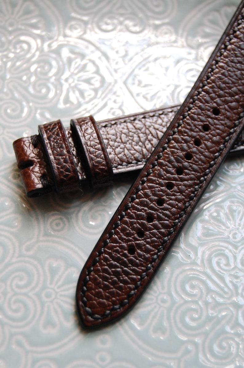brown leather watch strap 18mm