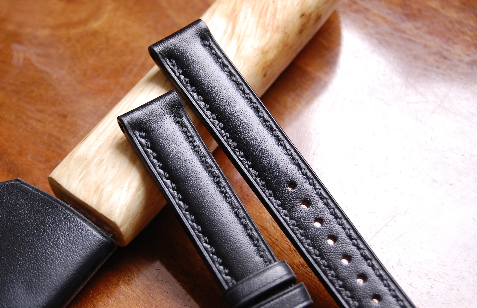 Black Smooth Leather Watch Strap 16mm 18mm 19mm 20mm 21mm 22mm Etsy