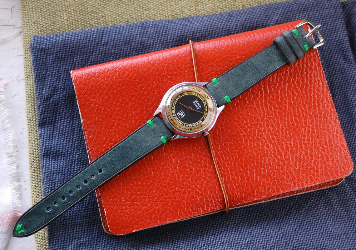 Green Smooth Leather Watch Strap 20mm 18mm 16mm 19mm 21mm 23mm Etsy