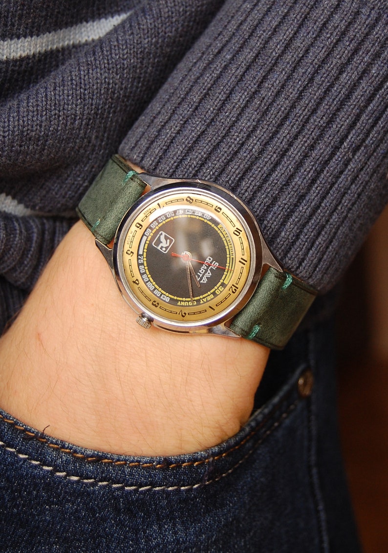 Green Leather Watch Strap 20mm Green Leather Watch Strap 18mm Etsy