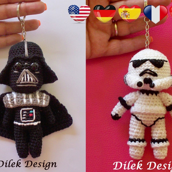 Amigurumi Crochet Pattern - Star Wars - Darth Vader - Stormtrooper - Star Wars Crochet Pattern-Amigurumi Darth Vader- Amigurumi Stormtrooper